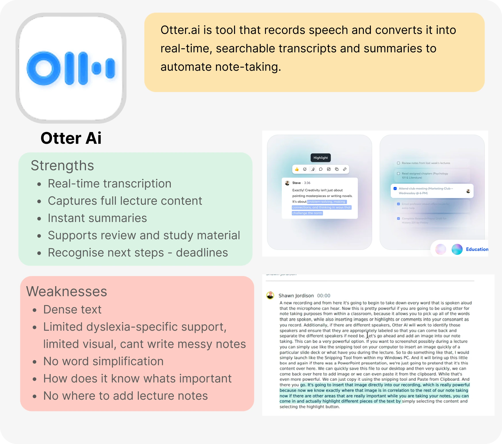 Otter.ai competitive analysis