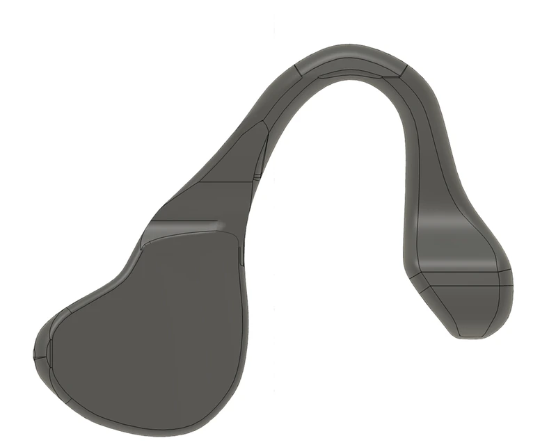 Back CAD view of the earpiece