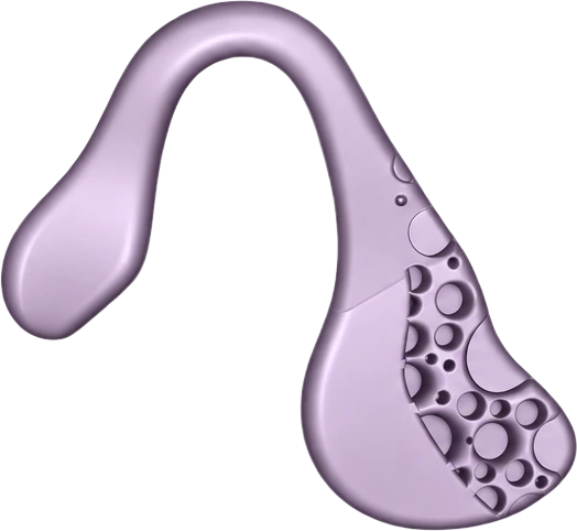 The earpiece in lilac