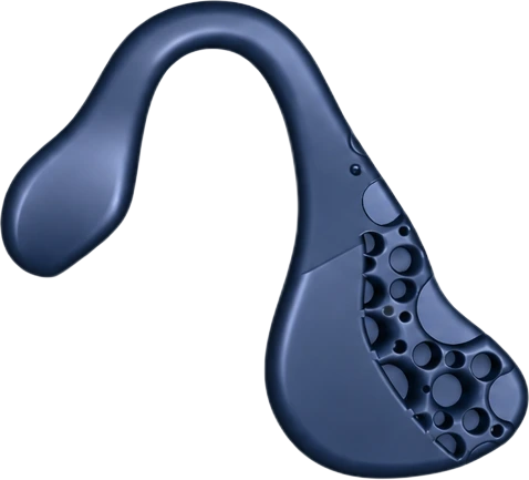 The earpiece in navy