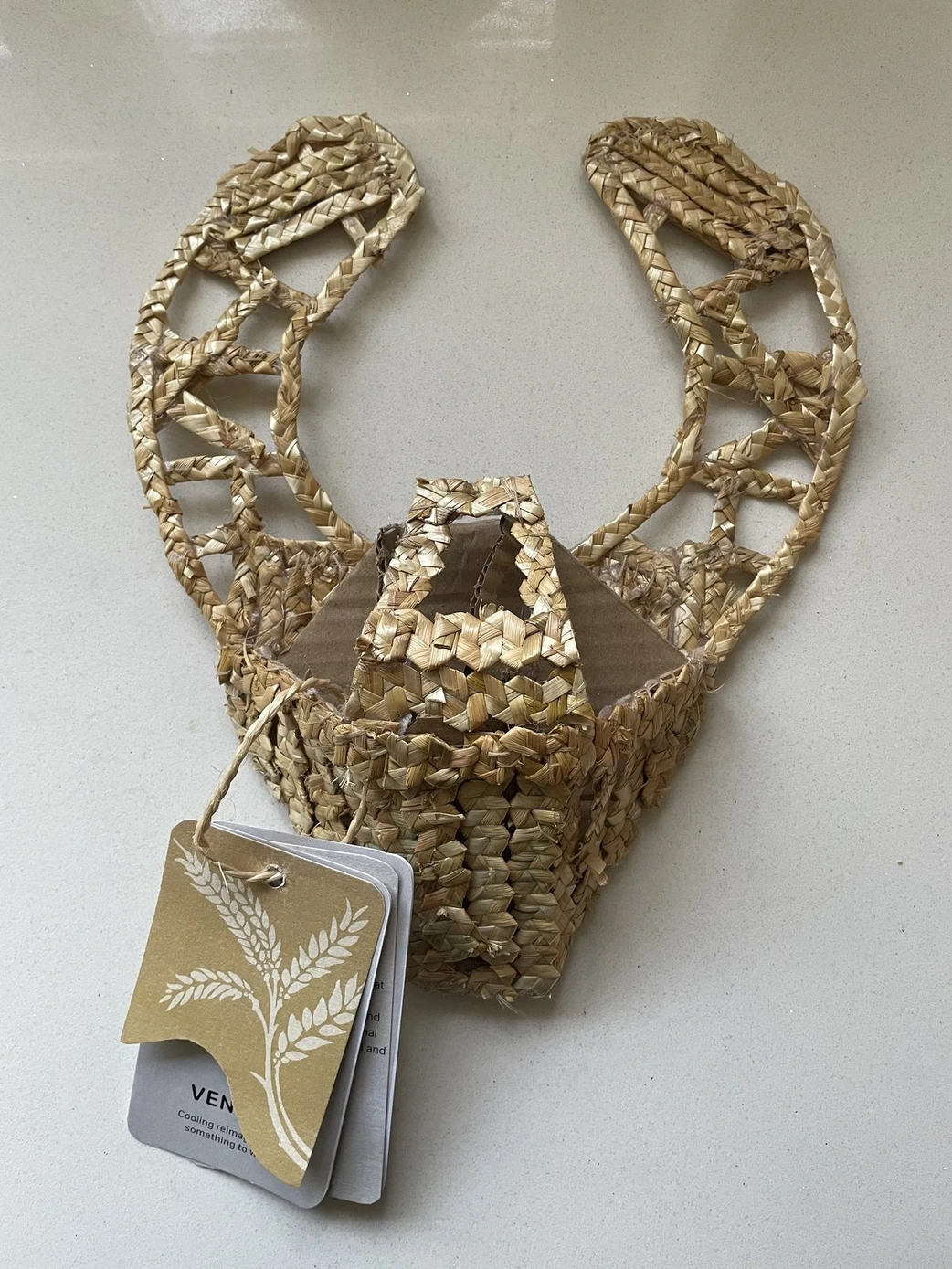 The tag tied to the finished Ventra shell